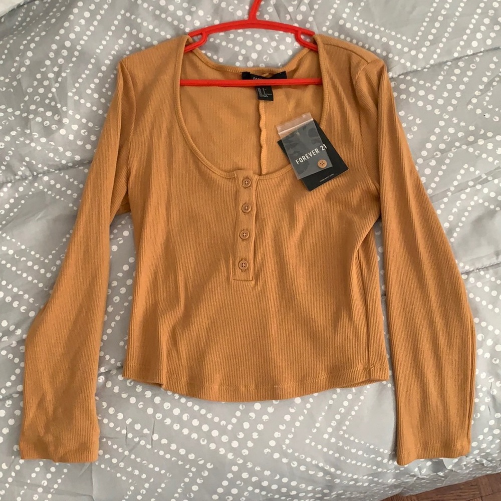 Forever 21 mustard ribbed top